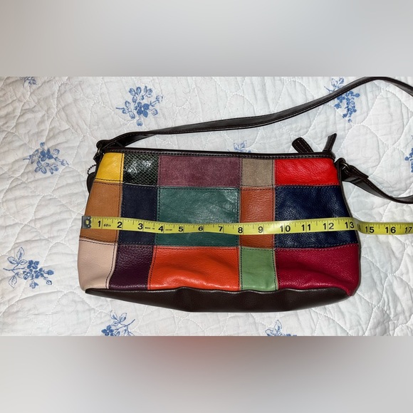 Wilson’s Vintage Leather Patchwork Shoulder Bag - Picture 9 of 12
